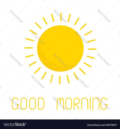 Good morning sun shining cute cartoon funny icon Vector Image