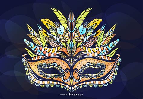 Masquerade Ornamental Mask Design Vector Download