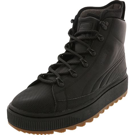 Puma Puma Mens The Ren Boot Black Mid Top Leather Hiking 10m