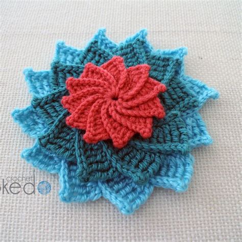 Spiral Crochet Flower Free Pattern From B Hooked Crochet Flowers