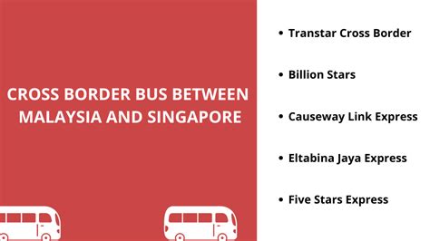 Malaysia To Singapore Cross Border Bus Tickets Online Cross Border