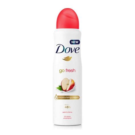 6 Units Of Dove Spray 150 Ml Apple And White Tea Deodorant At