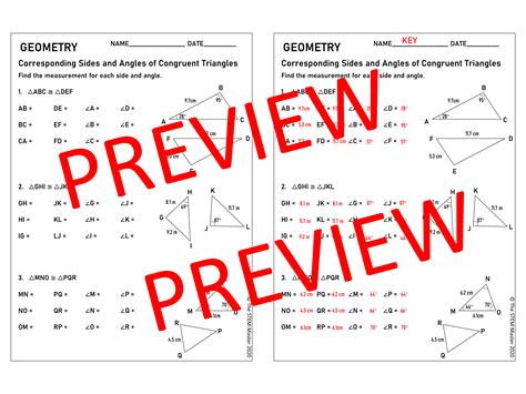 Congruent Triangles Worksheet 7 G 1 Made By Teachers