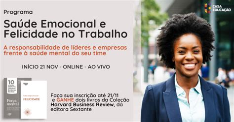 Programa Saúde Emocional E Felicidade No Trabalho Ead Ao Vivo