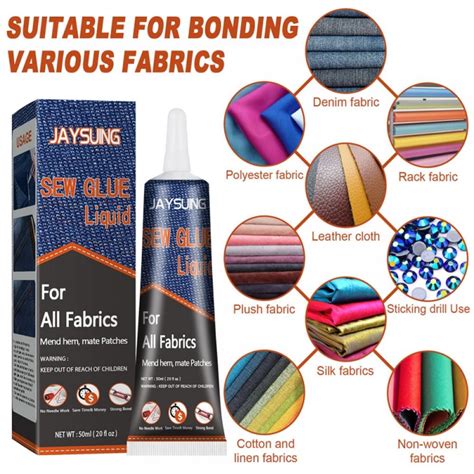 Clothing Repair Glue Cloth Glue Fabric Adhesives Secure Stitch Liquid Sewing Solution Kit No