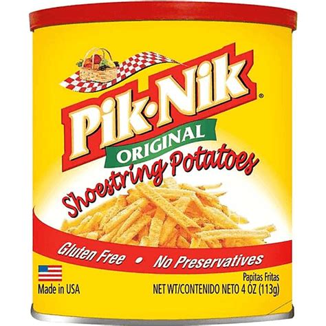 Pik Nik Original Shoestring Potatoes 4oz Chips And Crackers Walter Mart