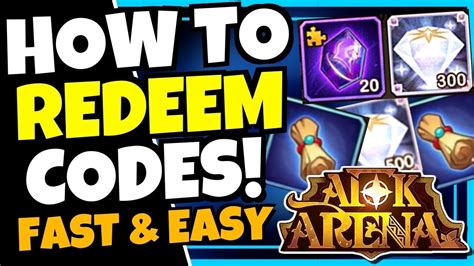 HOW TO REDEEM CODES AFK ARENA YouTube