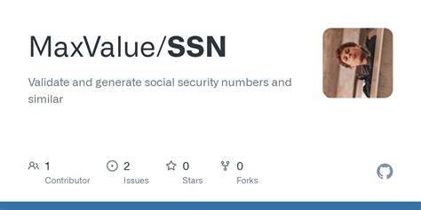 Github Maxvaluessn Validate And Generate Social Security Numbers And Similar