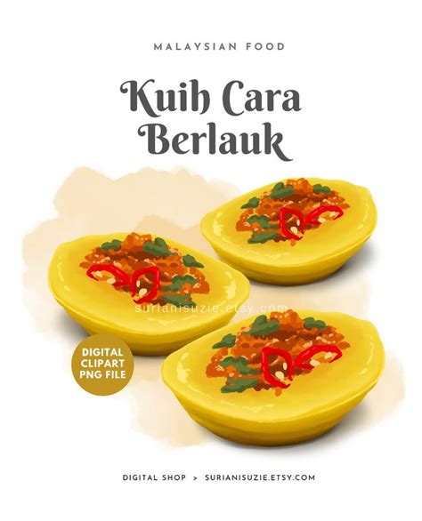 Kuih Traditional Malaysian Food Clipart PNG EPS Vector Graphics Seri