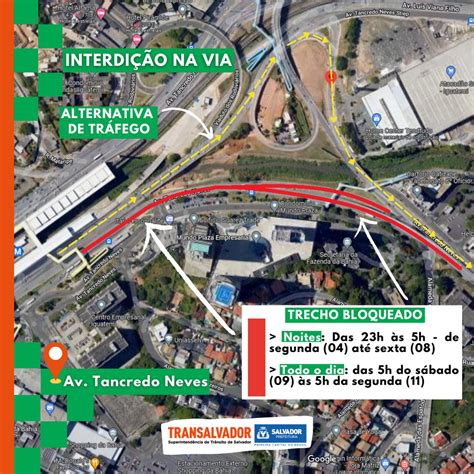 Tr Nsito Ser Alterado Em Trechos Da Avenida Tancredo Neves A Partir De