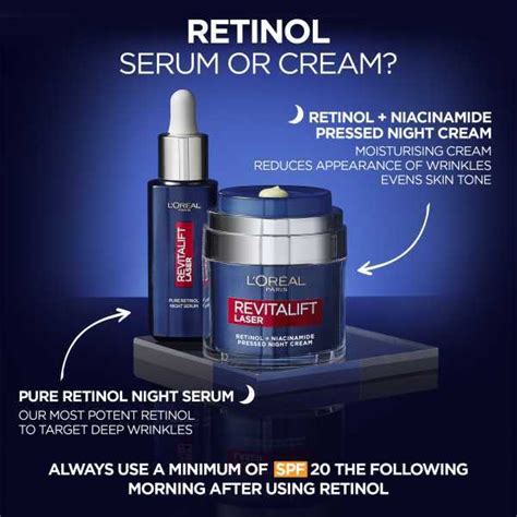 LOreal Paris Revitalift Laser Retinol Pressed Cream 50Ml Skin Superdrug