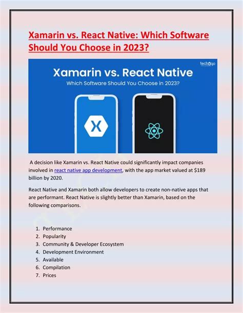 PPT Xamarin Vs React Native Which Software Should You Choose In 2023