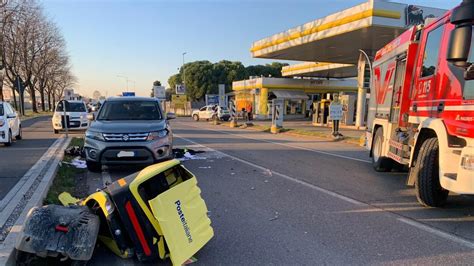 Incidente Stradale A Caravaggio Giovane Postino Coinvolto