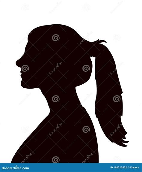 Vector De Silueta De Cabeza De Mujer Ilustración Del Vector