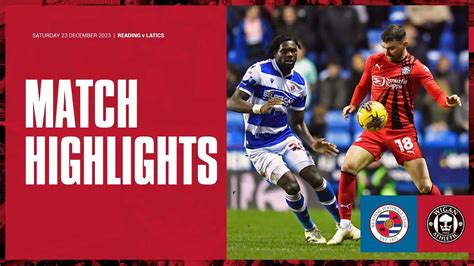 Match Highlights Reading 2 Wigan Athletic 0 Youtube