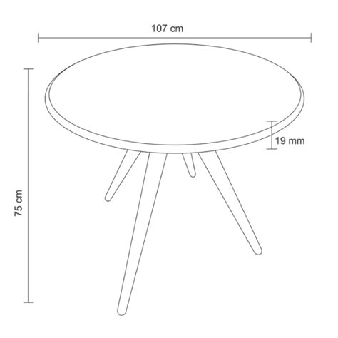 Mesa Redonda 4 Lugares Medidas - Mesa de Jantar 4 Lugares Redonda 107cm 100%MDF Grécia R02 Nogueira ...