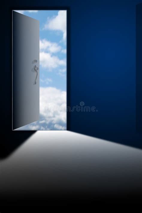 Opened Door With Bright Light Stock Photo Image Of Abstract Shiny