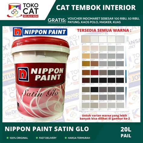 Jual Cat Tembok Dalam Nippon Paint Satin Glo Warna Putih Cat Dinding