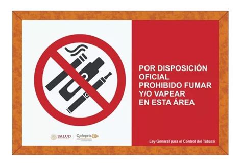 2 Señalamientos Prohibido Fumar Y o Vapear En Trovicel 3mm MercadoLibre