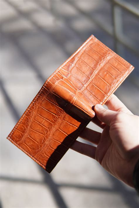 Alligator Belly Bi Fold Wallet Maxleatherusa