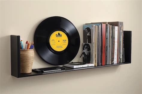 Premium AI Image | Retro Vinyl Record Wall Shelf