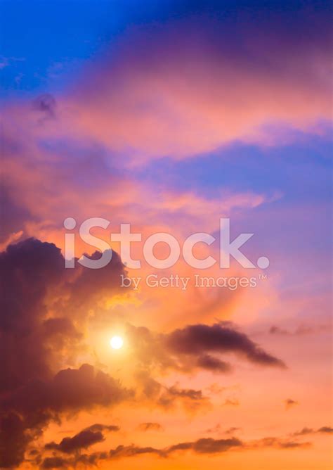 Sunset Sky With Cloud Stock Photo | Royalty-Free | FreeImages