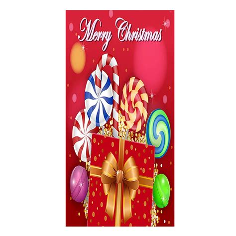 Christmas Door Decoration Door Cover Hanging Cloth Holiday Party Layout Scene Background Cloth