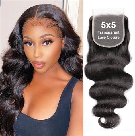 Amazon 5x5 Transparent HD Lace Closure Body Wave Human Hair