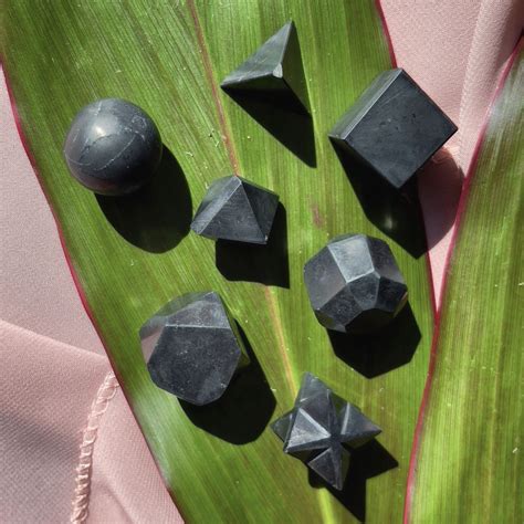 Sage Goddess Shungite Sacred Geometry Set For Universal Purification