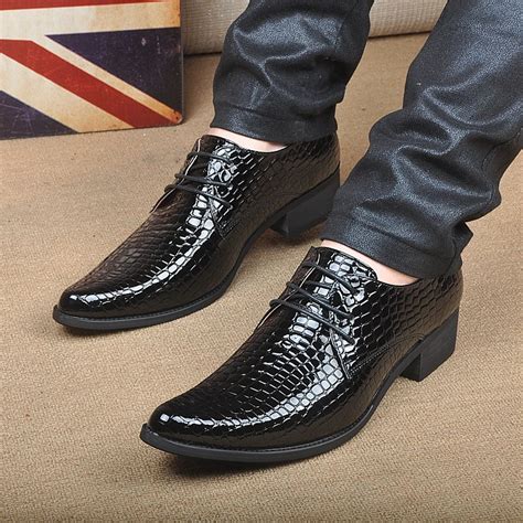 Men S Fashion Genuine Leather Lace Up Dress Shoes Mens Luxury Brand