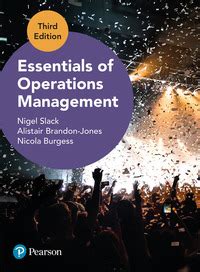 Essentials Of Operations Management By Slack Nigel Author Slack