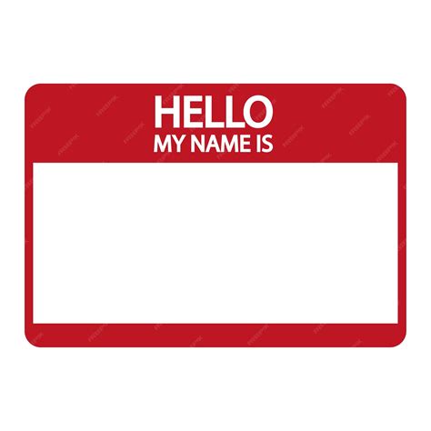 Premium Vector | Name tag sticker icon Hello my name is introduction