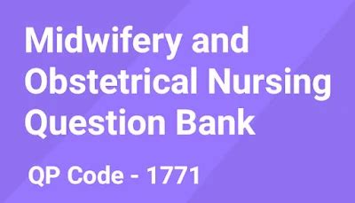 Obg Rguhs B Sc Nursing Question Bank Blueprint Pdf