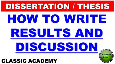 How To Write Results And Discussion Of Thesis Dissertation Thesis Writing How To Do Research