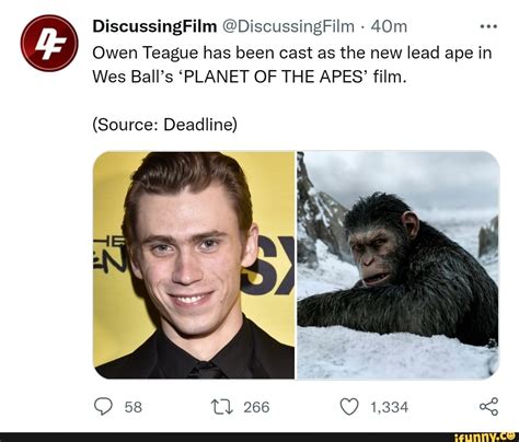 Owen Teague Has Been Cast As The New Lead Ape In Wes Ball S Planet Of