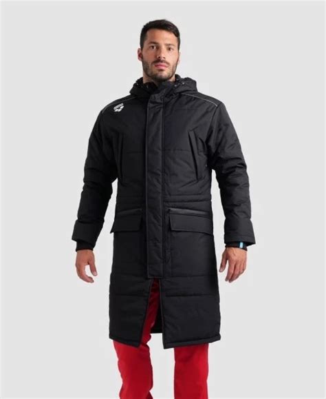 Arena Wärmemantel Team Parka Black Vereinsangebot Schwimmshop De