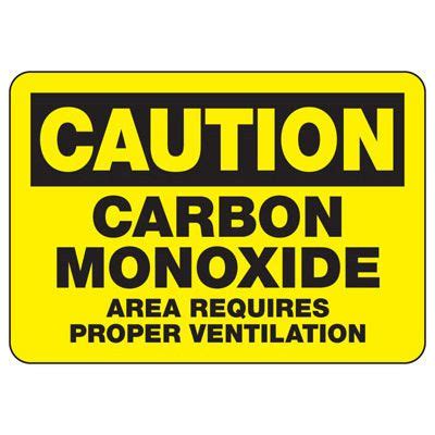 Caution Carbon Monoxide Industrial Chemical Warning Sign Seton Seton