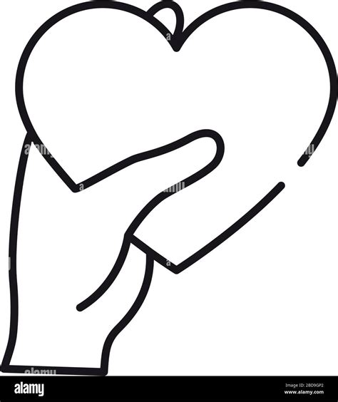 Humanitarian Aid Concept Hand Holding A Heart Icon Over White