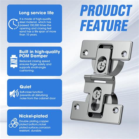 Snapklik.com : Pisman 180 Degree Adjustable Bifold Hinges,Closet Door