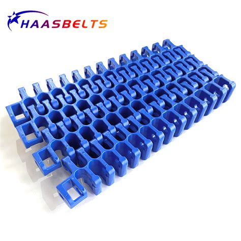 Haasbelts Plastic Conveyor Radius Flush Grid High Deck Modular Belt