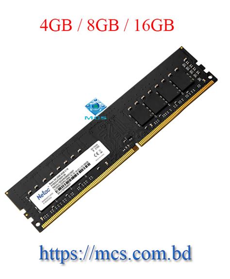 Netac Ddr Ram Mhz For Desktop In Bd Best Price Mcs