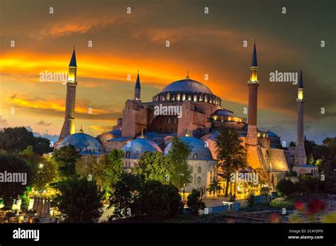 Ayasofya Museum Hagia Sophia In Sultan Ahmet Park In Istanbul Turkey