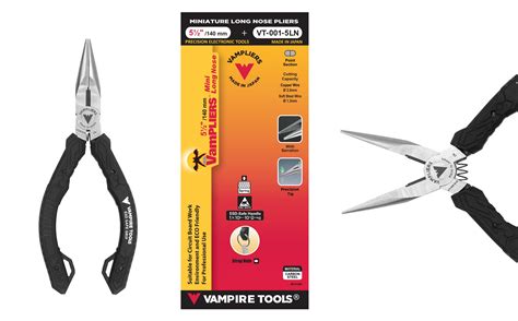 Vampliers Vt 001 5ln By Vampire Tools 5 5 Mini Long Nose Pliers Stripped Screw Removal Tool