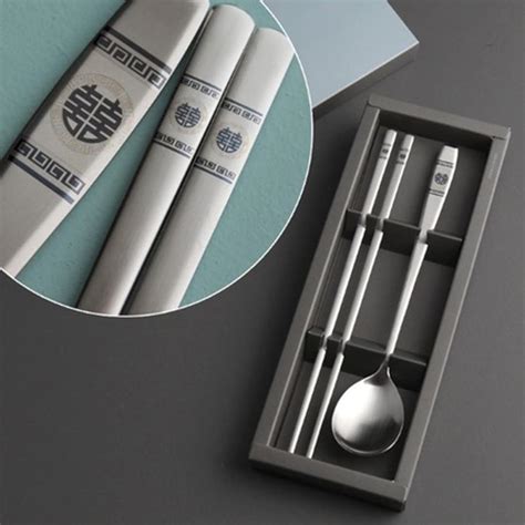 Korean Chopsticks Spoon Set Jeosgalag Metal Chopsticks STAINLESS