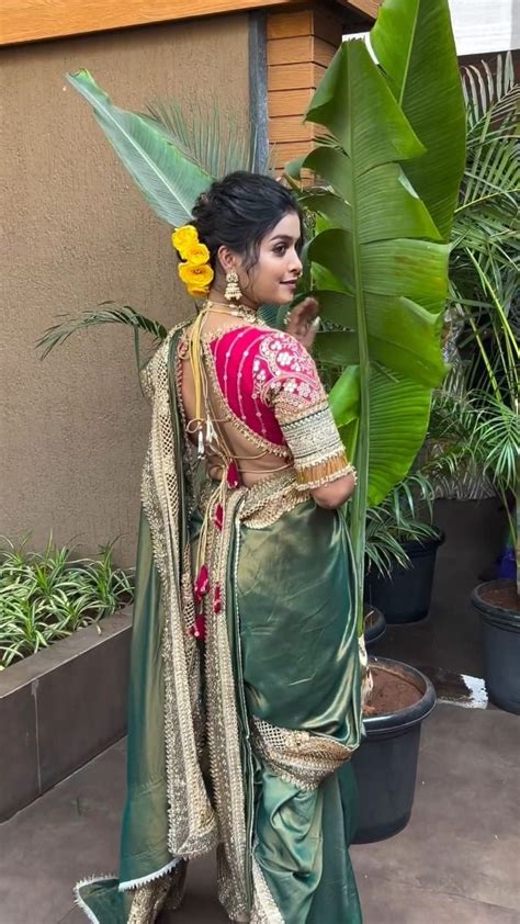 saree   marathi stylish insta lines
