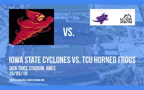 Iowa State Cyclones Vs TCU Horned Frogs Tickets 5th October Jack