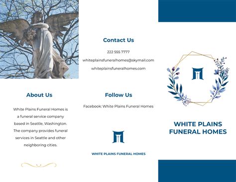 Free Funeral Tri Fold Brochure Templates Editable And Printable