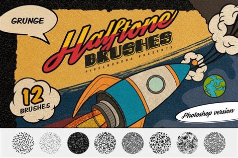 Best Halftone Brushes Photoshop Procreate Illustrator