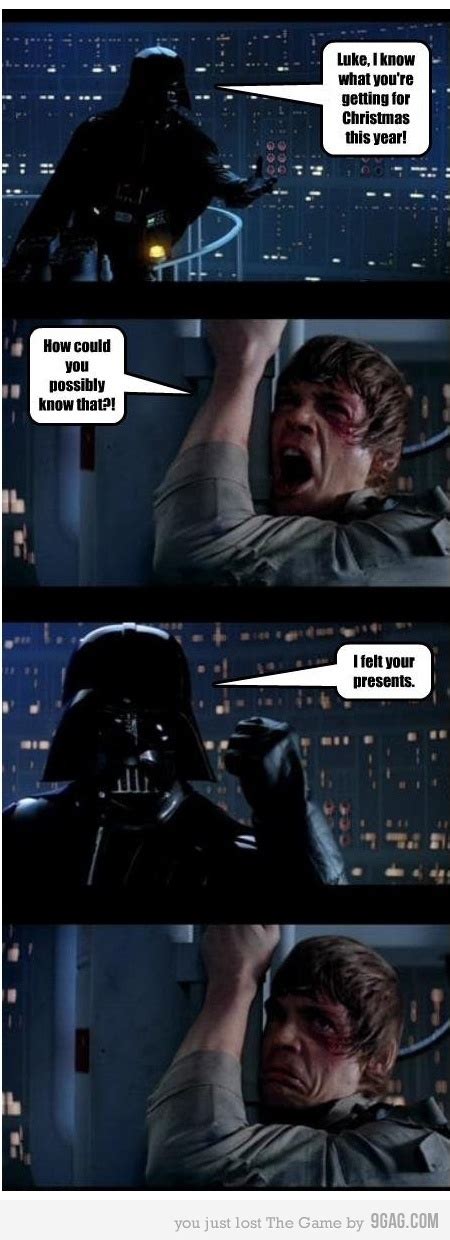 Darth Vader Knows What You Are Getting For Christmas Star Wars Puns