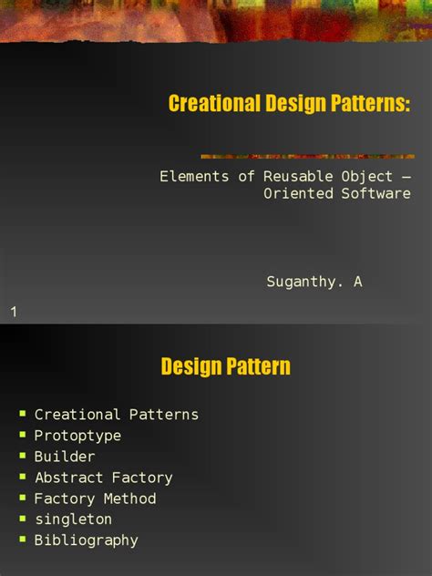 Creational Design Patterns:: Elements of Reusable Object - Oriented Software | PDF | Class ...